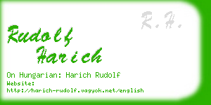 rudolf harich business card